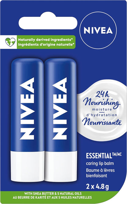 NIVEA Creme | All Purpose Moisturizing Cream| Face, Hand, Body Cream & Lip Care Essential, (2 X 4.8g) | Made with Jojoba Oil & Shea Butter, 24H Hydration, Transparent