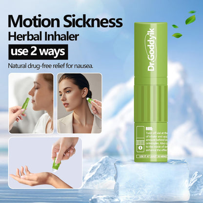 Dr.Goddyik 缓解恶心草药吸入器，早晨晕车鼻吸入器棒，不瞌睡，游轮、汽车、飞机旅行必备