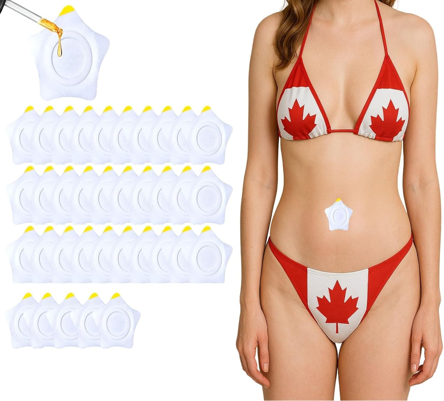 Sllic® CorePatch - 70pcs Premium Castor Oil Belly Button Patches - 70 Pcs, 2 Packs | Convenient, Disposable Non Leaking & Mess-Free Application Castor Oil Pack Wraps | Effective for Tummy, Abdomen & Overall Wellness [Cas…