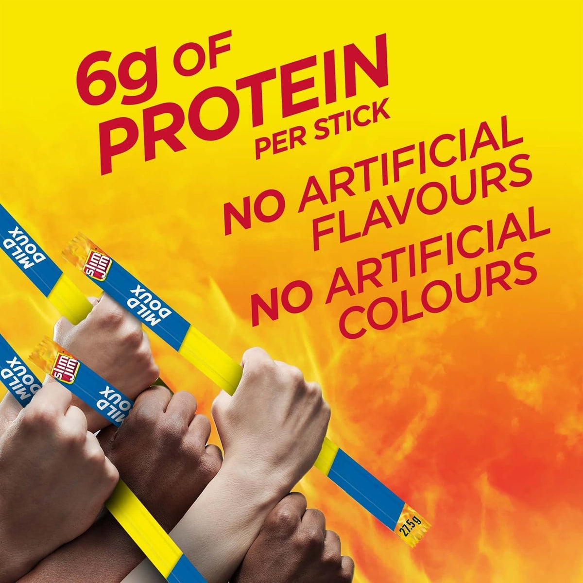 Slim Jim Giant Mild Meat Sticks, High Protein, 659g (24 Sticks x 27.5g)