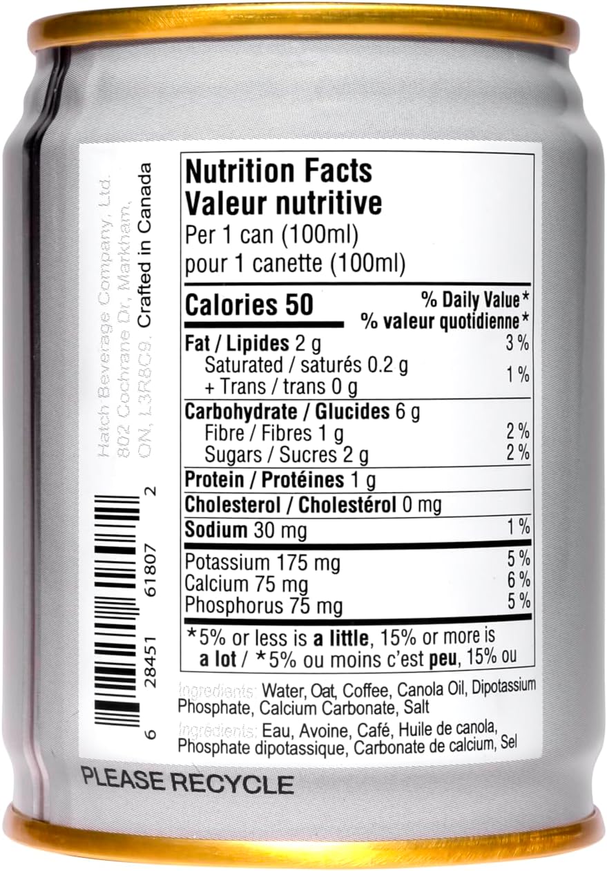 Hatch Cold Shot White - Oatado, 100ml - Made in Canada