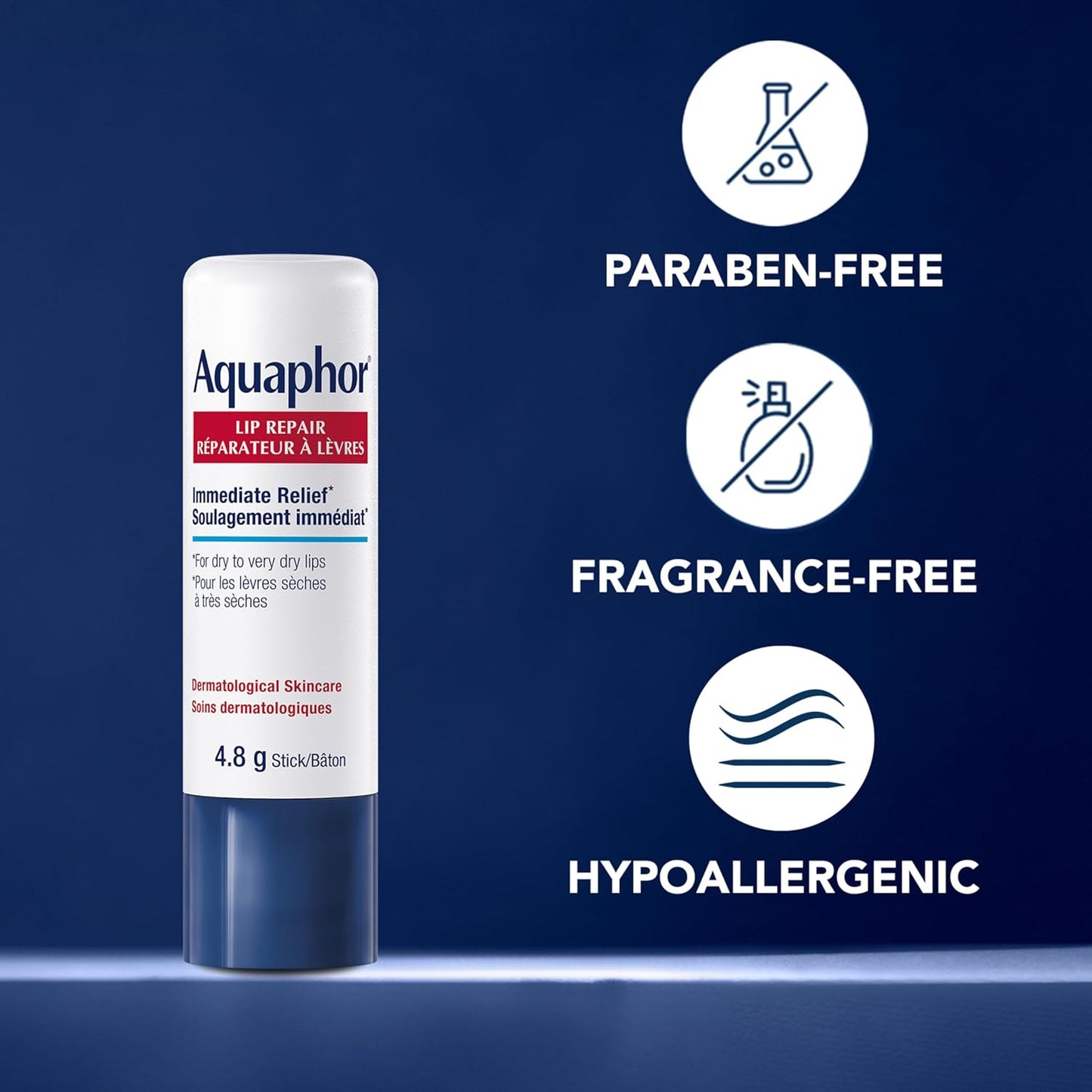 EUCERIN AQUAPHOR 唇部修復棒 DUO PACK 適用於乾燥、皸裂和開裂的嘴唇，2x4.8g