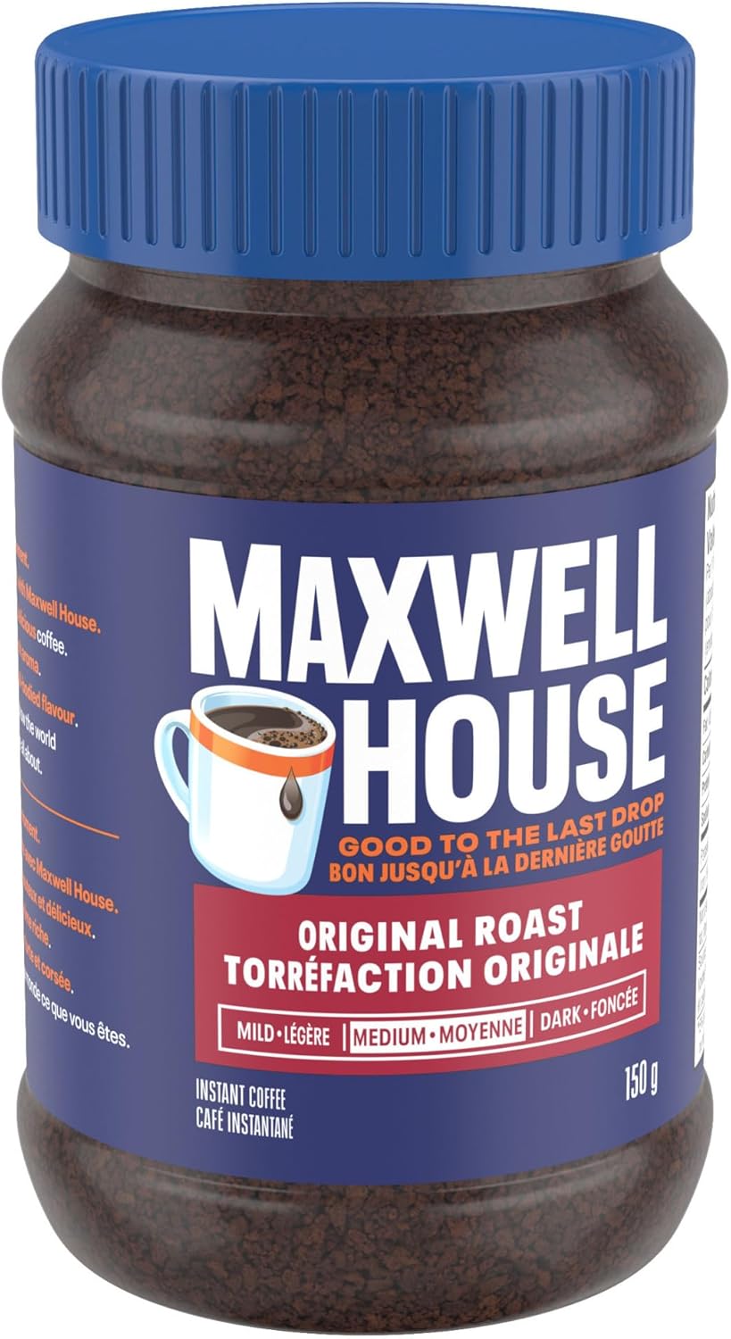 Maxwell House Original Roast Instant Coffee, 150 g Jar