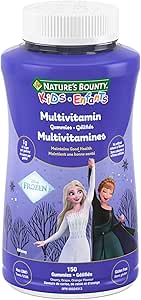 NATURE'S BOUNTY KIDS Multivitamin, Disney Frozen, Only 1g Sugar Per Gummy, Supports Immune System, Eye Health, Bones, And Teeth, Source of Antioxidants, Gluten-free, Fruit Flavoured Gummies, 150 Gummies