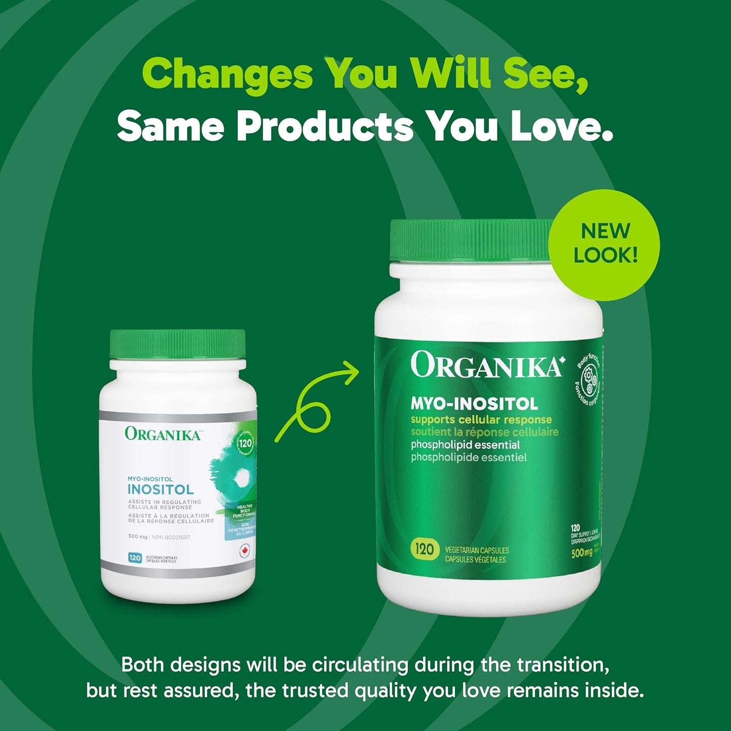 Organika 加拿大製造肌醇（Myo-Inositol）- 細胞反應、情緒平衡、胰島素支持、多囊性卵巢症候群管理、月經週期調節 - 120 粒膠囊