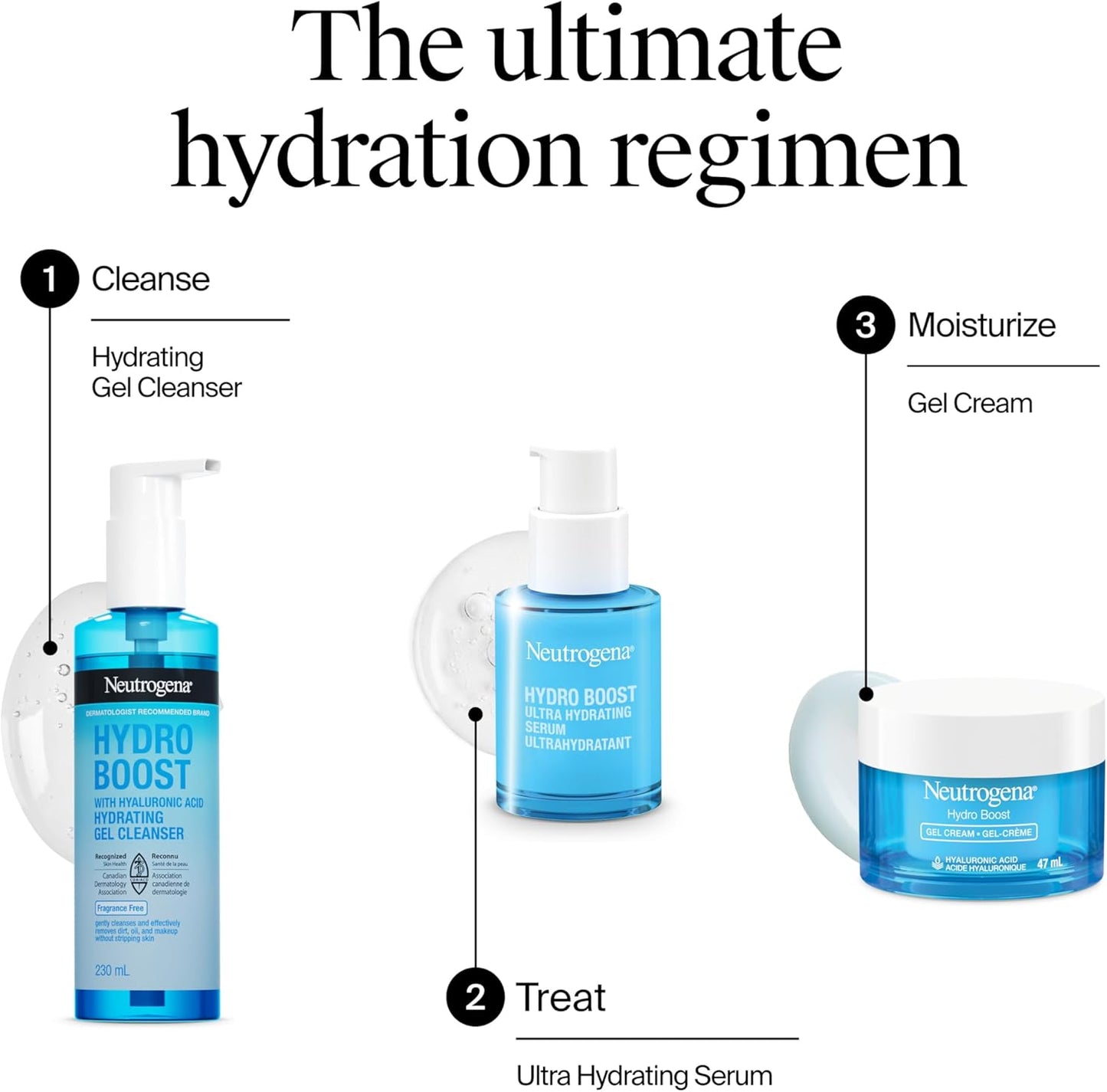 Neutrogena Hydro Boost Gel Cream Face Moisturizer - Oil-Free Facial Cream with Hyaluronic Acid for Dry Skin - Lightweight, Non-Comedogenic Daily Hydrating Formula, 47mL
