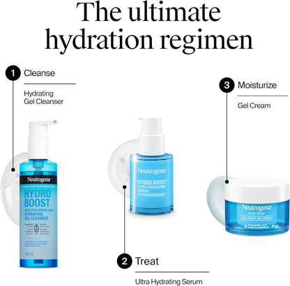 Neutrogena Hydro Boost Gel Cream Face Moisturizer - Oil-Free Facial Cream with Hyaluronic Acid for Dry Skin - Lightweight, Non-Comedogenic Daily Hydrating Formula, 47mL