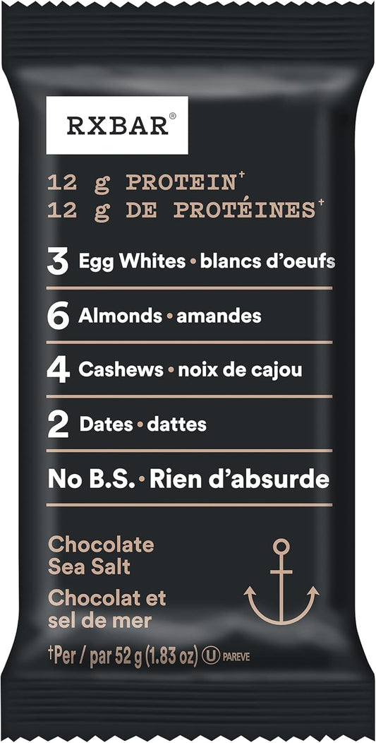 RXBAR 蛋白棒 巧克力海盐+花生酱 24x52克（24包）