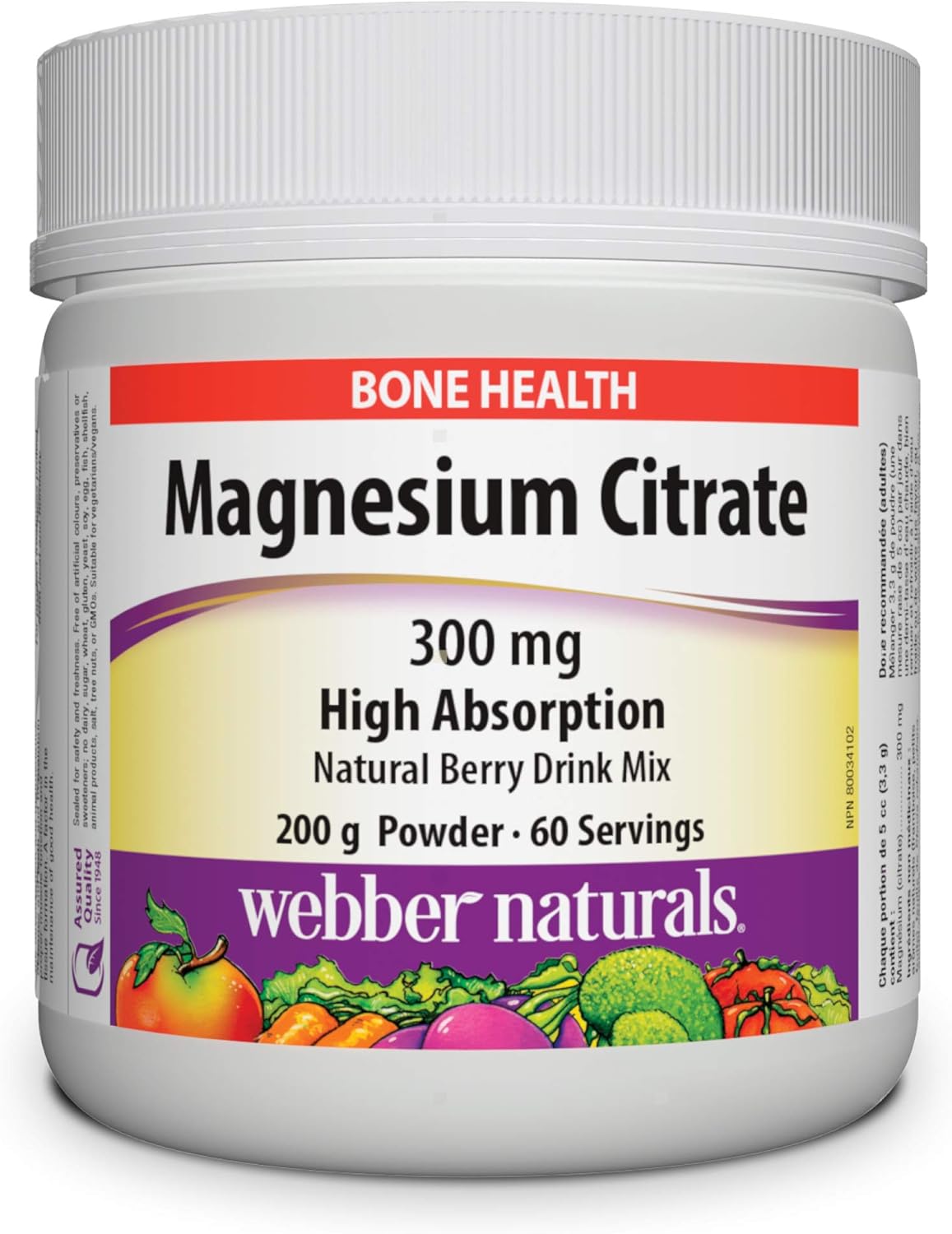 Webber Naturals Magnesium Citrate Powder