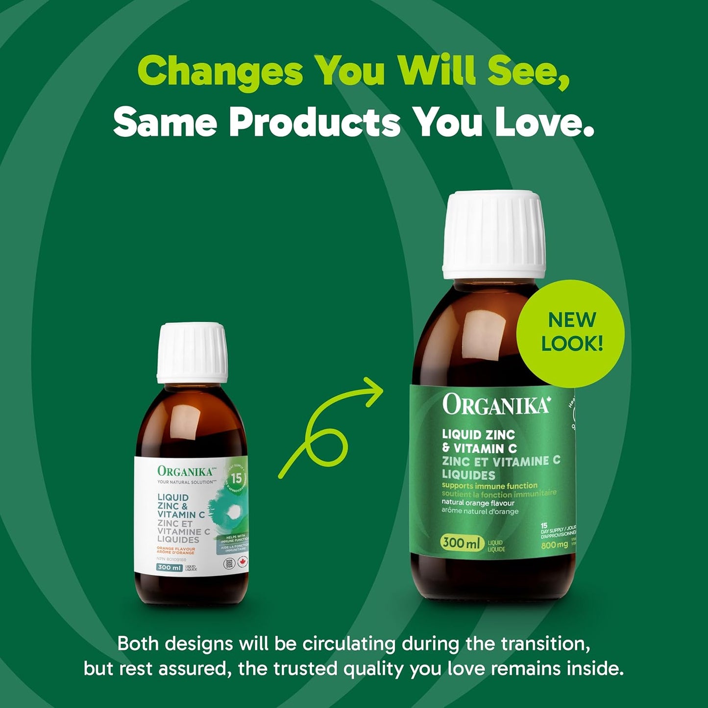 Organika 液體鋅和維生素 C - 橙味 - 免疫支持 - 300 毫升（1 包）