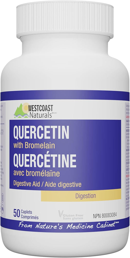 Westcoast Naturals Quercetin Capsule with Bromelain, 500 mg