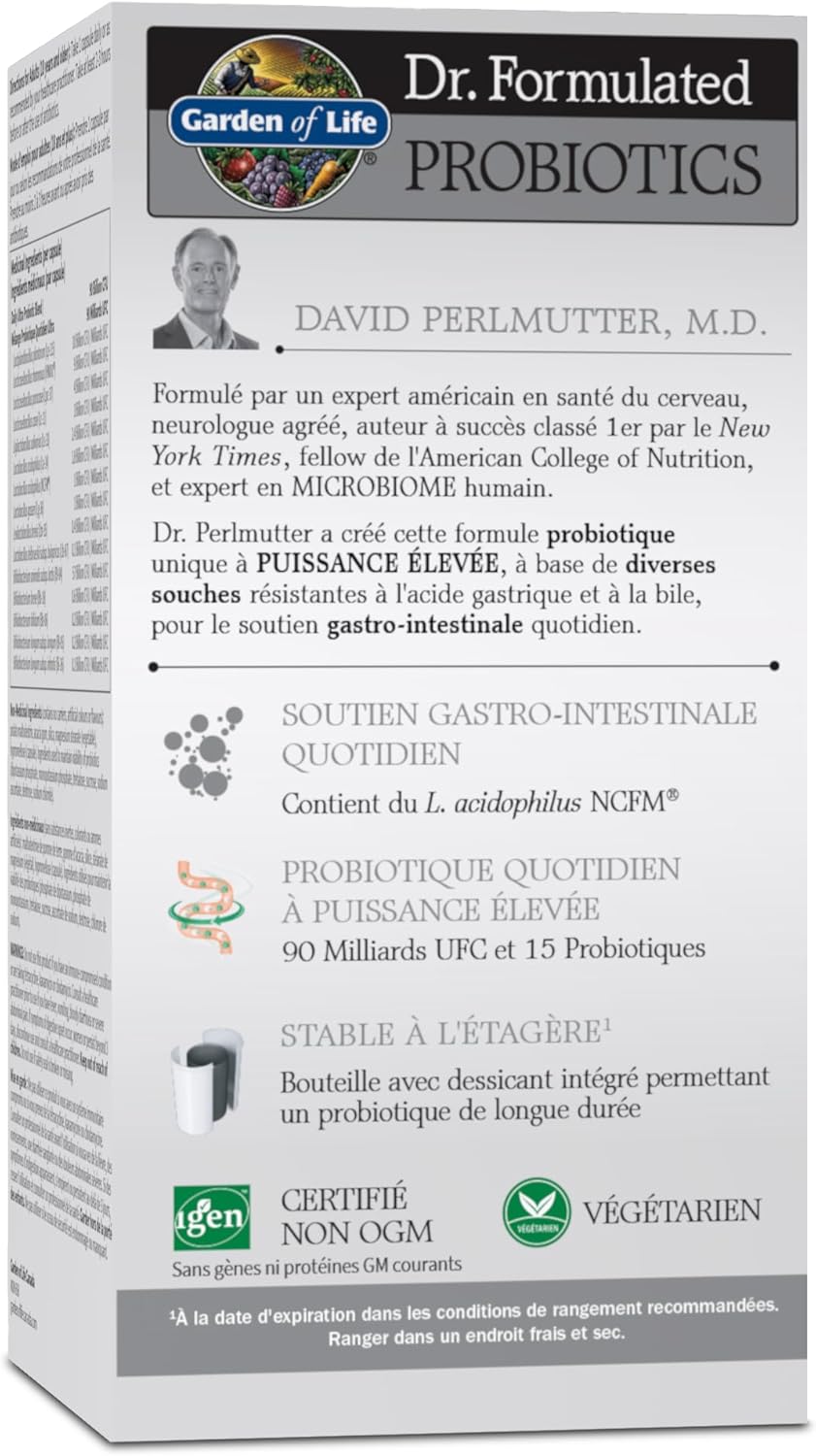 生命花園 - 博士配方益生菌每日一次超強配方 | 高效支持腸道和結腸健康 | 900億菌落形成單位 + 15種益生菌菌株 | 耐儲存 | 不含麩質、乳製品和大豆