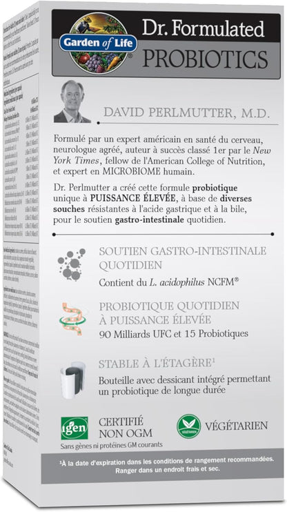 生命花園 - 博士配方益生菌每日一次超強配方 | 高效支持腸道和結腸健康 | 900億菌落形成單位 + 15種益生菌菌株 | 耐儲存 | 不含麩質、乳製品和大豆