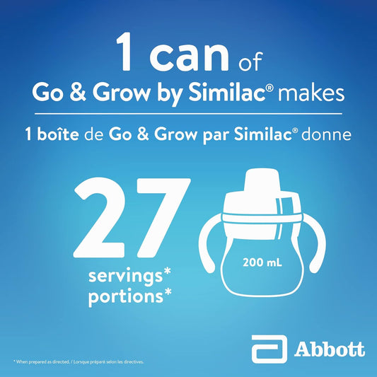 Similac Go & Grow 3 段幼兒飲料，含 2'-FL。免疫支持創新：2'-FL，粉劑，12-36 個月，香草味，850 克