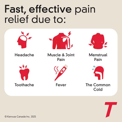 泰诺强效溶解包，500 毫克对乙酰氨基酚止痛退烧药，便携式粉末包，缓解轻微疼痛，不含布洛芬和阿司匹林，浆果味，12 片