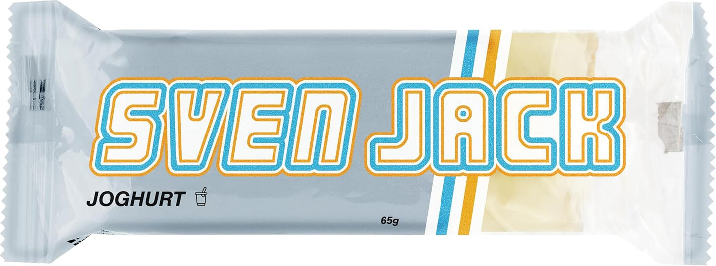 SvenJack 燕麦酸奶棒 - 20 x 65克装 - 燕麦能量棒，淋上奶油酸奶酱，高纤维，低糖，均衡的健身与健康零食