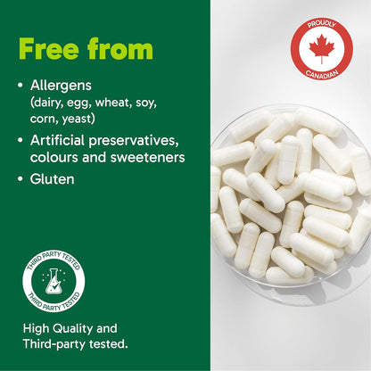 Organika 加拿大製造超強效牛磺酸 - 1000 毫克 - 支持心血管健康，每日劑量 3000 毫克 - 240 粒膠囊