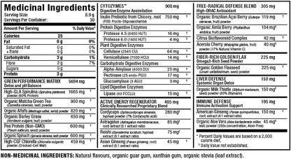 CytoGreens - 巴西莓绿茶 - 60 份，535 克和谷氨酰胺 1000 克