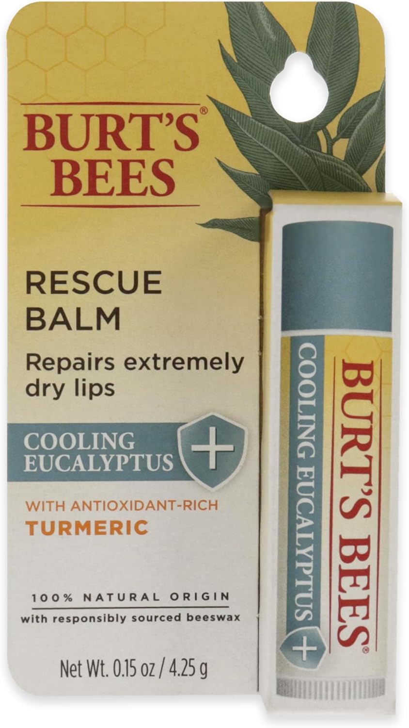 Cooling Eucalyptus Rescue Balm by Burts Bees for Unisex - 0.15 oz Lip Balm