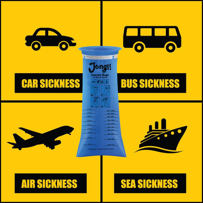 JONGLI 一次性嘔吐袋 24 只裝，不透明一次性嘔吐袋，用於暈車、汽車、出租車、飛機等場合的嘔吐物和嘔吐袋，1000 毫升