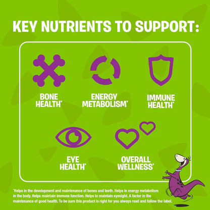 FLINTSTONES 兒童複合維生素軟糖 - 兒童複合維生素，兒童複合維生素軟糖有助於保持身體健康，不含人工甜味劑、阿斯巴甜、合成 FD&C 色素，180 粒軟糖