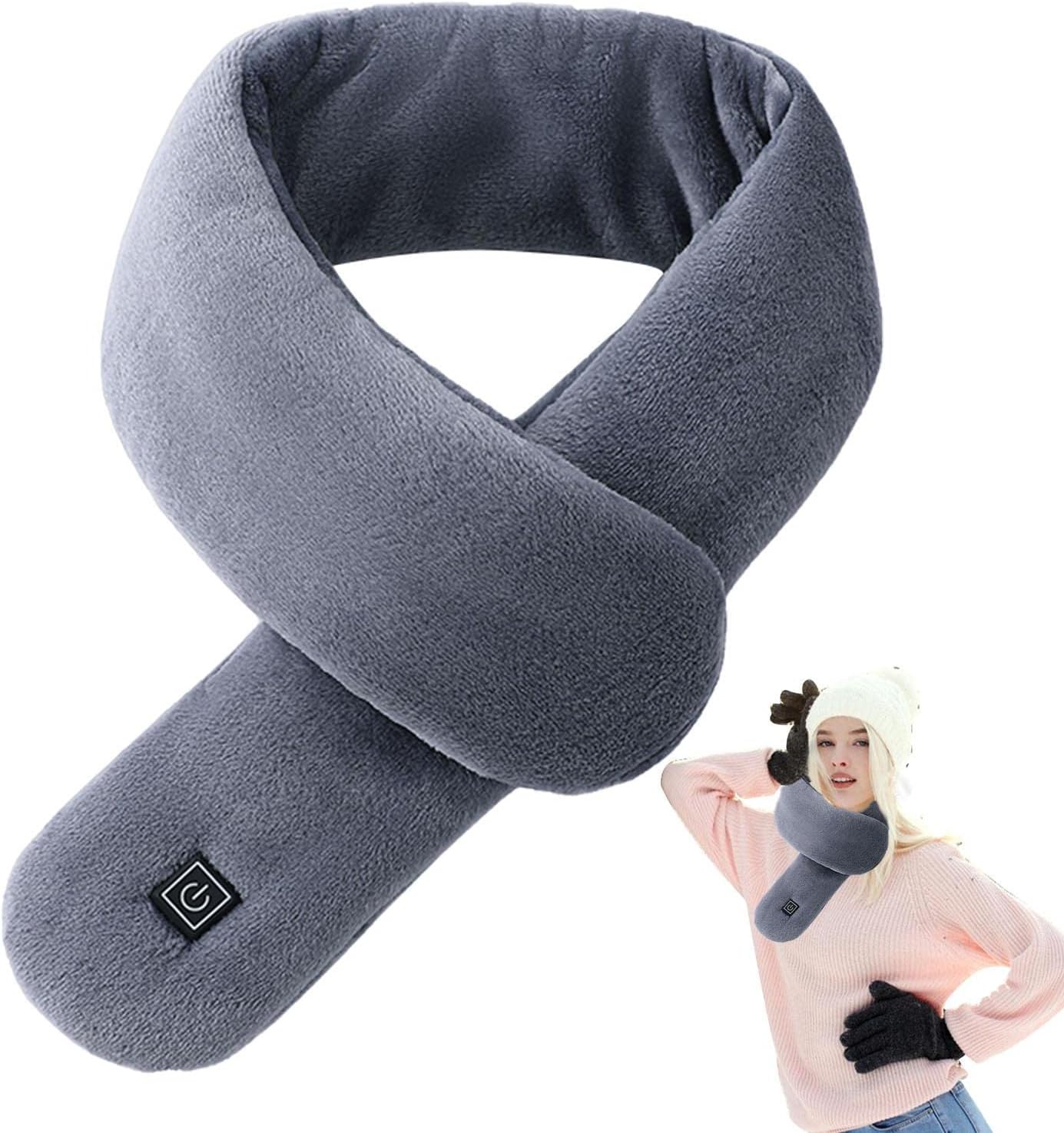 电热围巾 - 颈部加热垫 | 加热颈巾，缓解颈部压力，男女情侣电热垫，3档加热，不含移动电源