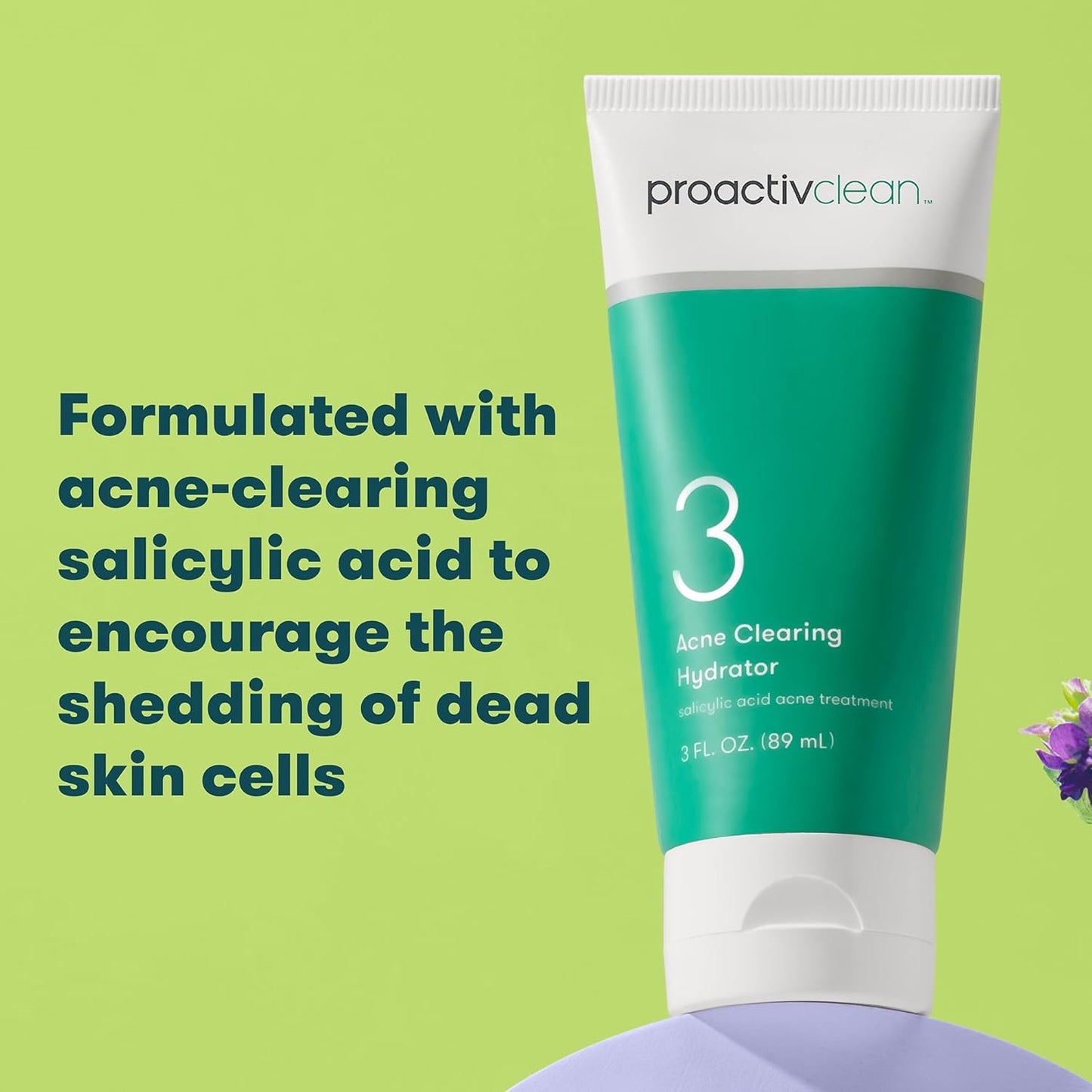 Proactiv 清洁祛痘保湿霜 - 温和日常面部保湿霜，男女适用 - 水杨酸祛痘霜，含透明质酸和维生素 E，3 盎司