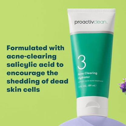 Proactiv 清洁祛痘保湿霜 - 温和日常面部保湿霜，男女适用 - 水杨酸祛痘霜，含透明质酸和维生素 E，3 盎司