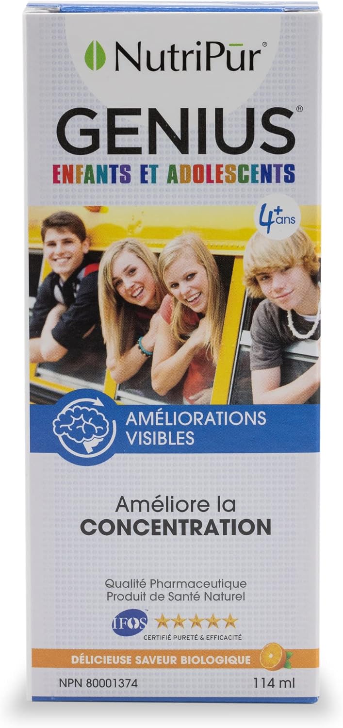 Nutripur GENIUS Kids and Teens - Concentration, Focus and ADD/ADHD, 114 ml