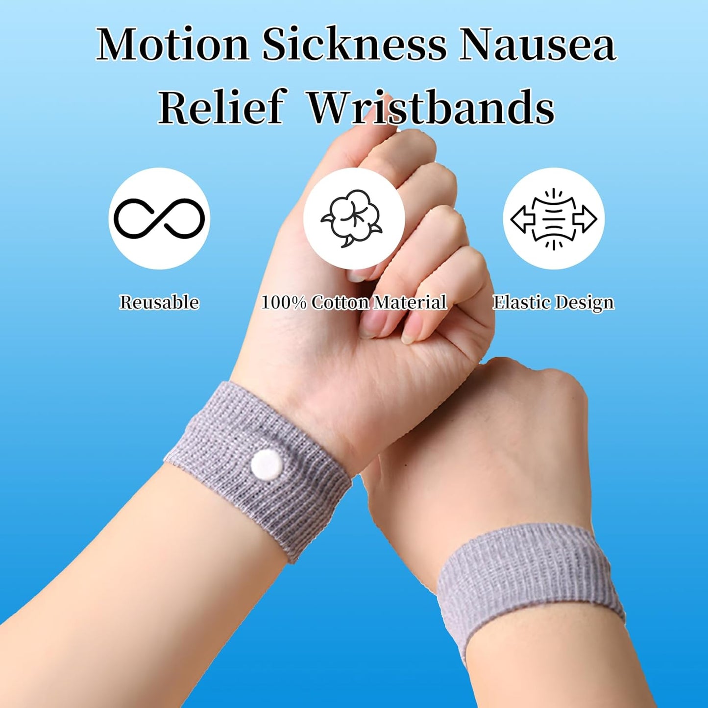 ifory 5 对晕车带和 10 片防水晕车贴，不瞌睡，旅行必备，适用于游轮、轮船、汽车和飞机