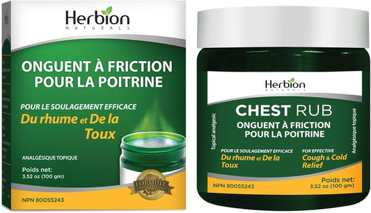 Herbion Naturals 胸部按摩膏，3.5 液体盎司 - 局部镇痛剂；缓解咳嗽、鼻塞和胸闷；舒缓拉伤、扭伤和关节炎引起的疼痛和酸痛