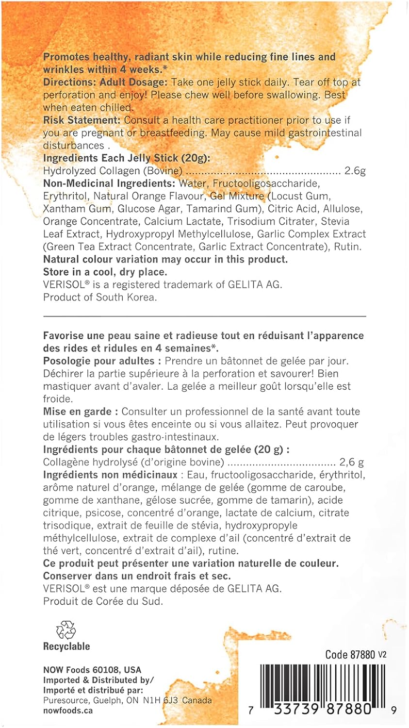 NOW Solutions Collagen Jelly Beauty Complex Sweet Orange 20g x 10 sticks