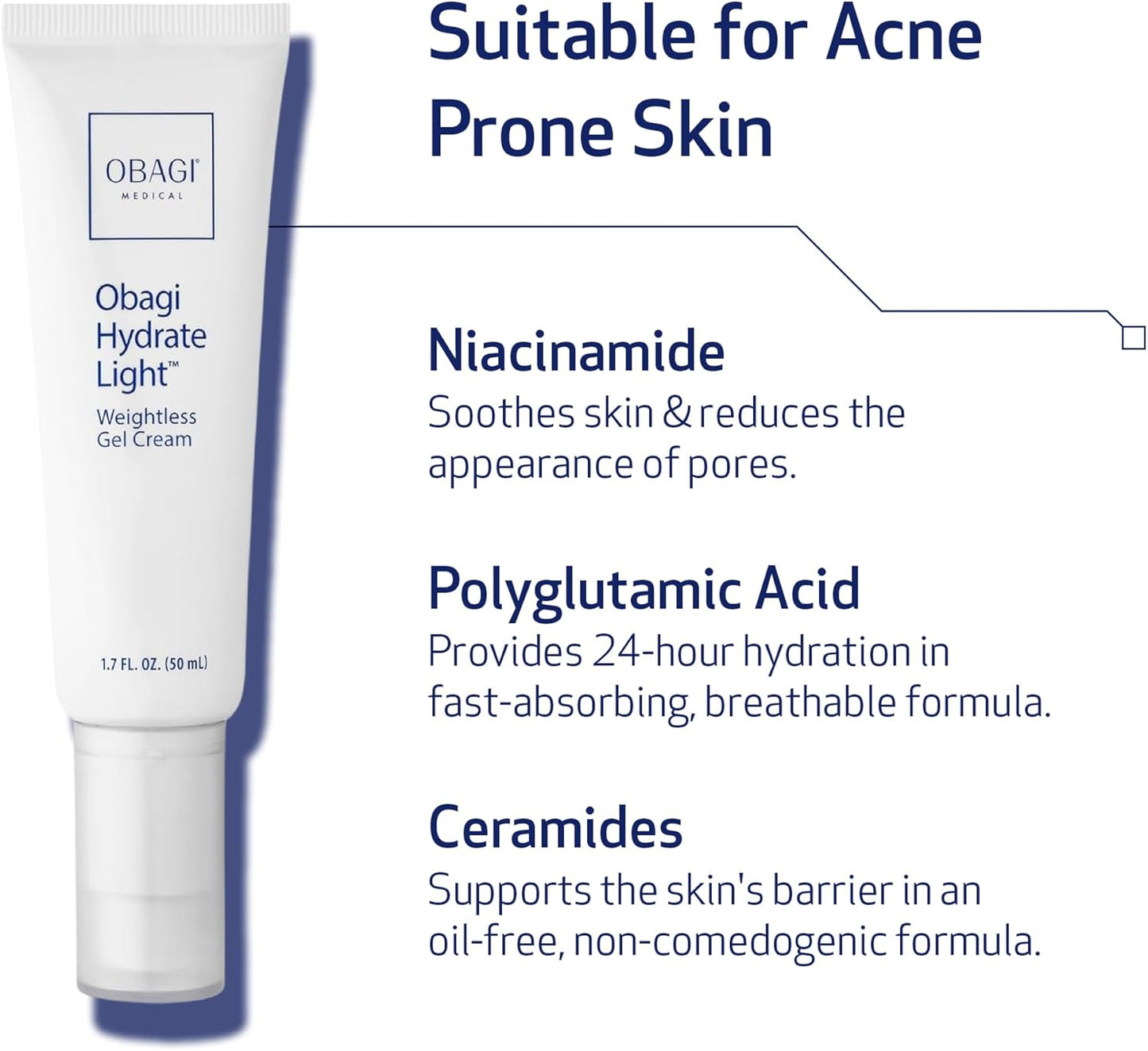 Obagi Medical Obagi Hydrate Light Weightless Gel Cream Cream Unisex 1.7 oz