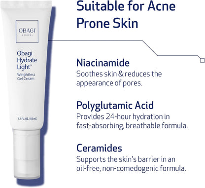Obagi Medical Obagi Hydrate Light Weightless Gel Cream Cream Unisex 1.7 oz