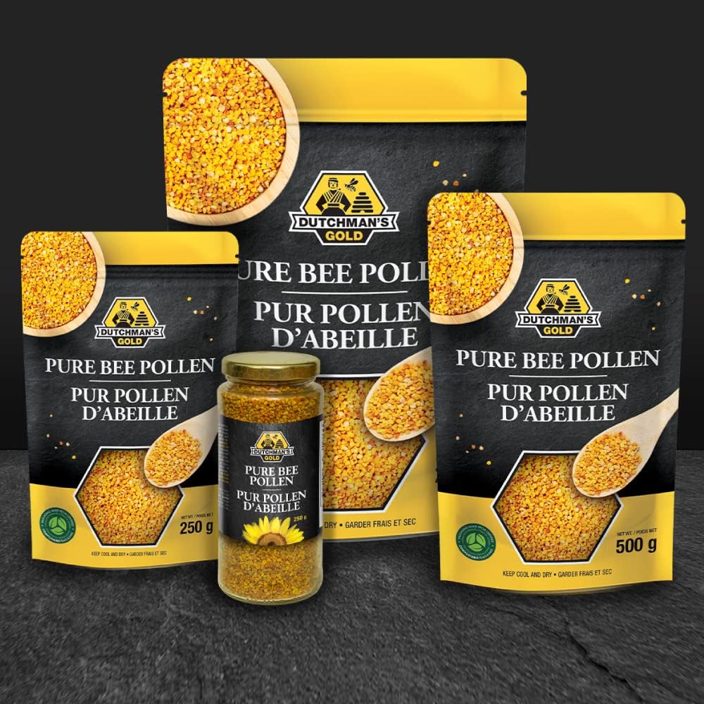 Premium Canadian Bee Pollen - 250 grams - 100% Canadian sourced - No fillers or offshore pollen - by Dutchman's Gold (250 g)