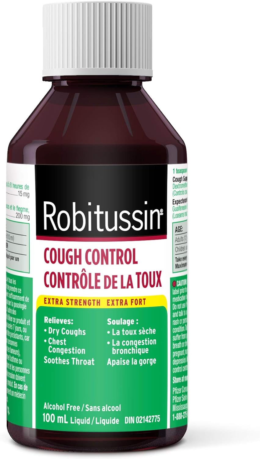 Robitussin Cough Control, Extra Strength, Cherry Flavor 100ml