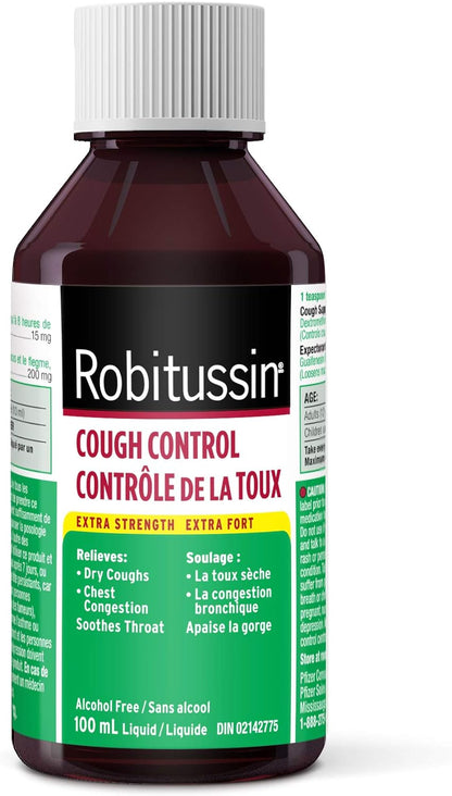 Robitussin Cough Control, Extra Strength, Cherry Flavor 100ml