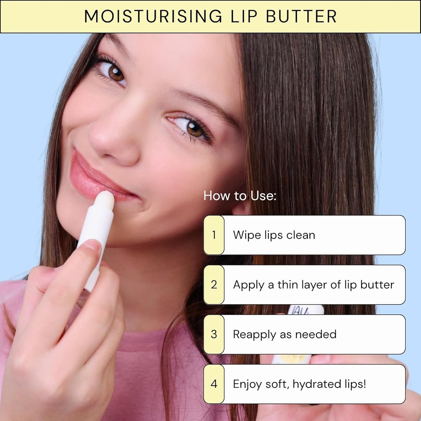 Lav Kids Nourishing Lip Butter gently scented Natural Child Balm Ultra-moisturising Lip Butter for sensitive skin Paediatrician Tested & Approved Kids Intensive Lip treatment for Sensitive Skin 4.2g