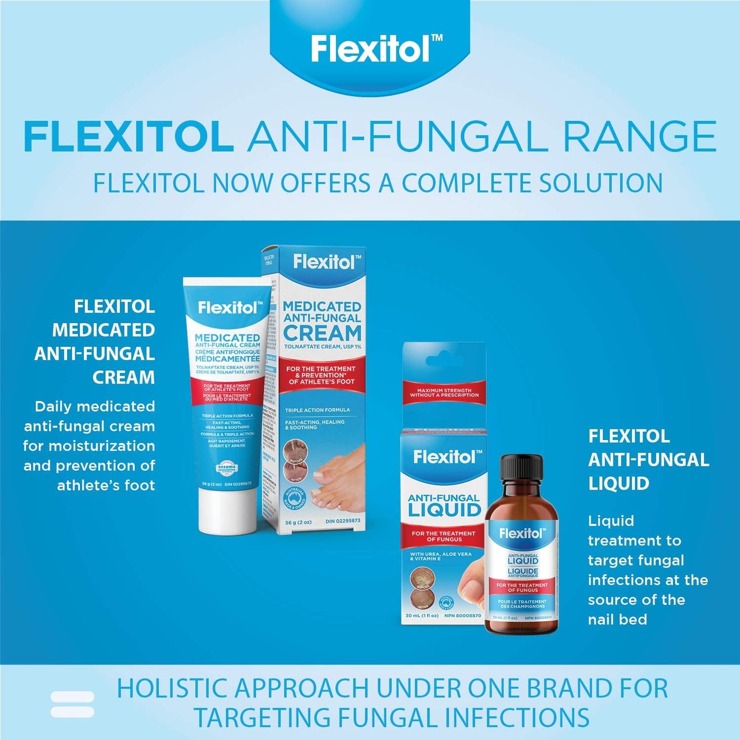 Flexitol 抗真菌液体 - OTC 十一烯酸治疗指甲真菌，有效治疗脚趾甲和手指甲真菌感染（30 毫升）
