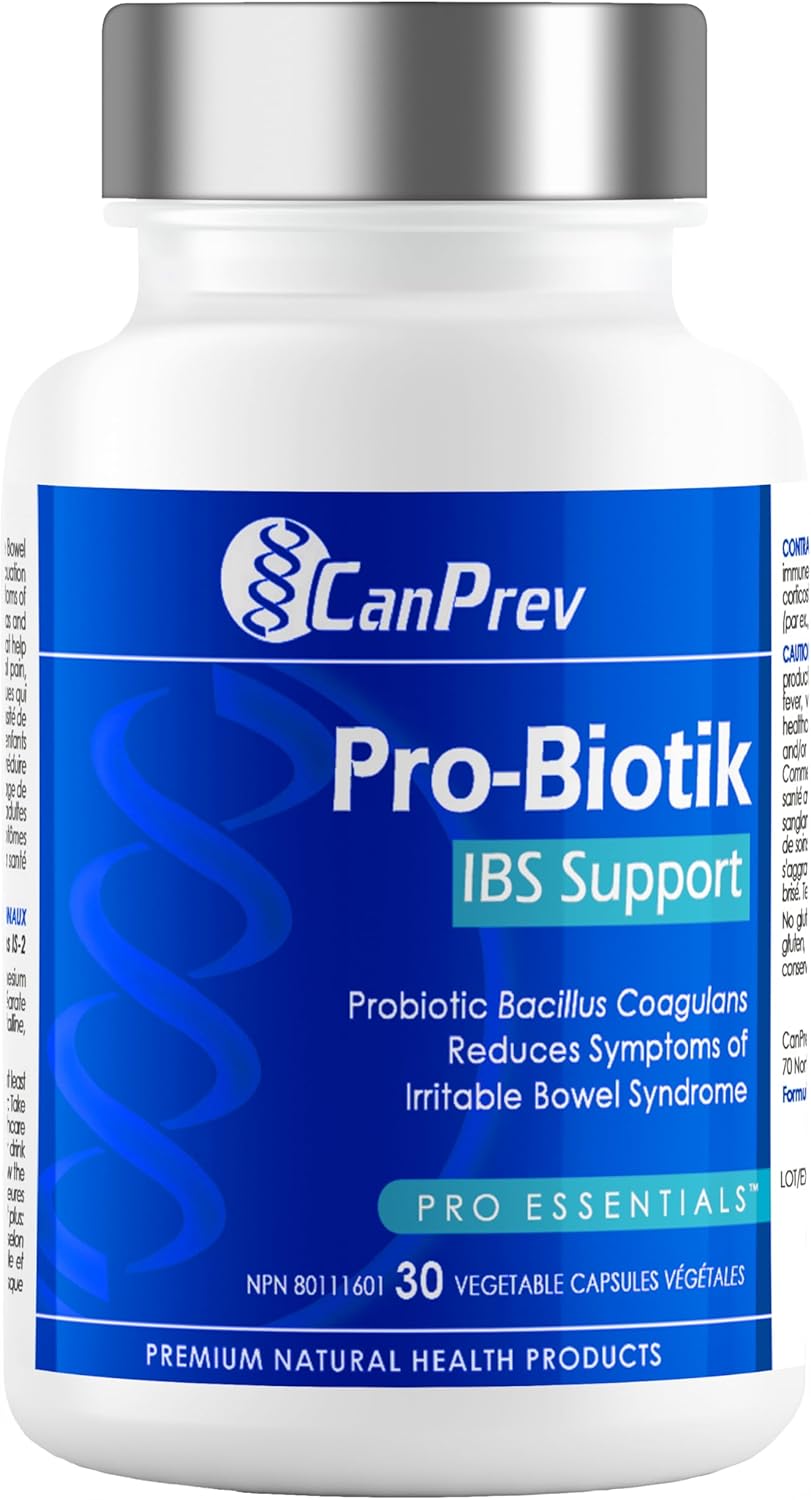 CanPrev Pro-Biotik IBS 支持，30 粒素食胶囊，30 天用量 - 男女益生菌 - 20 亿活性细胞，支持消化 - 舒适消化和平衡肠道菌群 - 缓解腹胀和胀气