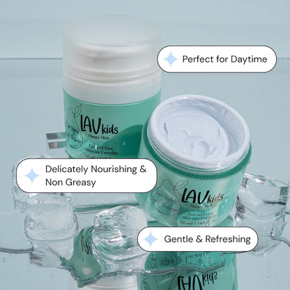 Lav Kids Super Hydrate Light Face Moisturise with Aloe vera, Sweet Almond Oil and Shea Butter 50ml, Gentle Kids and Baby Moisturiser Cream, Dermatologically Tested Face Cream for All Skin
