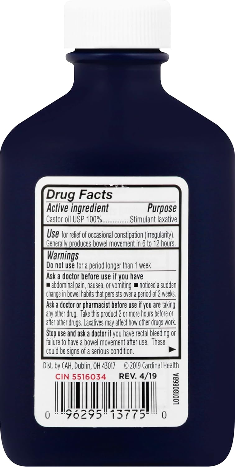 蓖麻油 USP 刺激性泻药 4 液体盎司