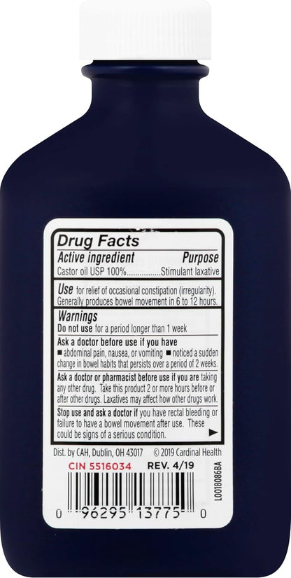 蓖麻油 USP 刺激性泻药 4 液体盎司