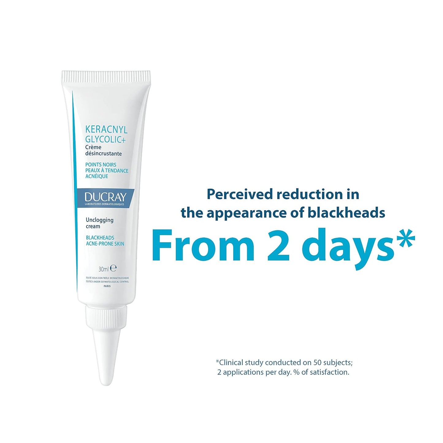 Ducray - Keracnyl Glycolic+ unclogging cream - Acne-prone skin - 30ml White 46.0 grams