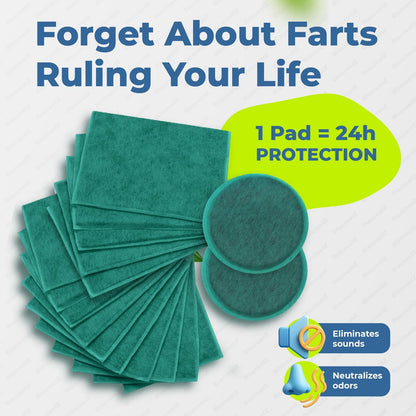 Odor Eliminator for Strong Odor, No Toxic Spray. Men & Women’s Charcoal Odor Absorber, Flatulence Underwear Help. Gas Relief for Adults. Flatulence Pads Silence & Stop Odor Up to 100%. DiscreetZ P-30