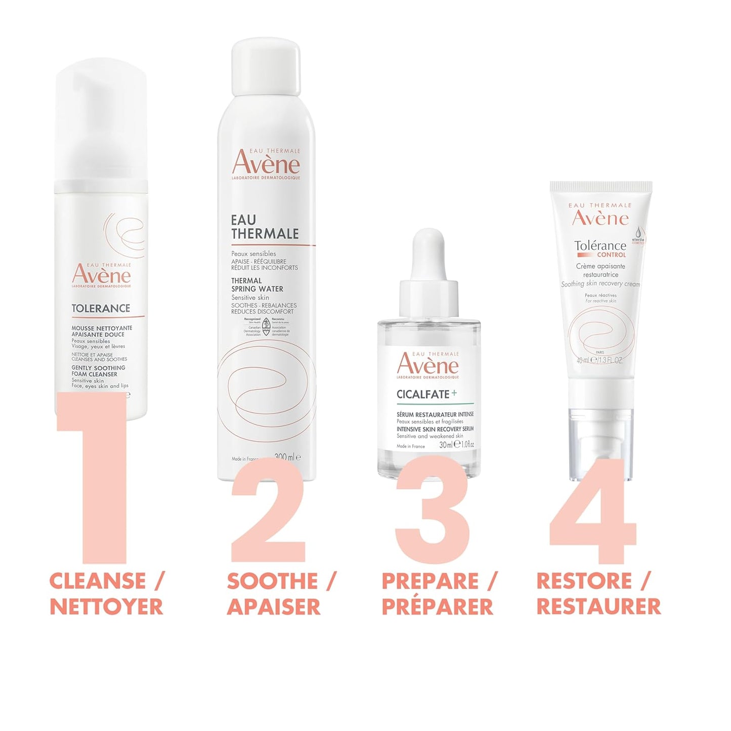 Eau Thermale Avène Tolerance 溫和舒緩泡沫潔面卸妝液，適用於敏感和超敏感肌膚，無香型，150 毫升
