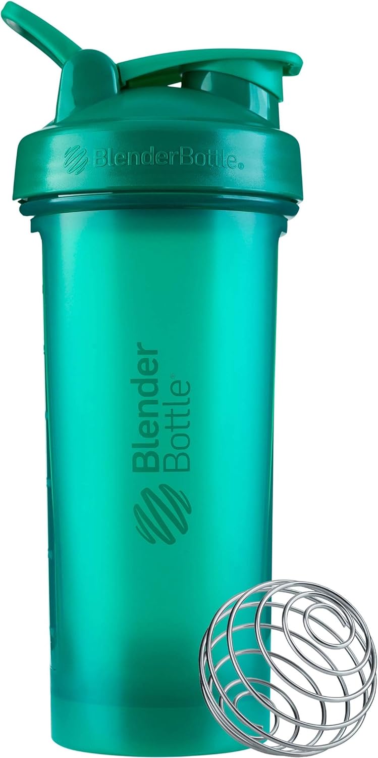 BlenderBottle Classic V2 摇摇杯，非常适合蛋白奶昔和运动前饮品，28 盎司，翠绿色