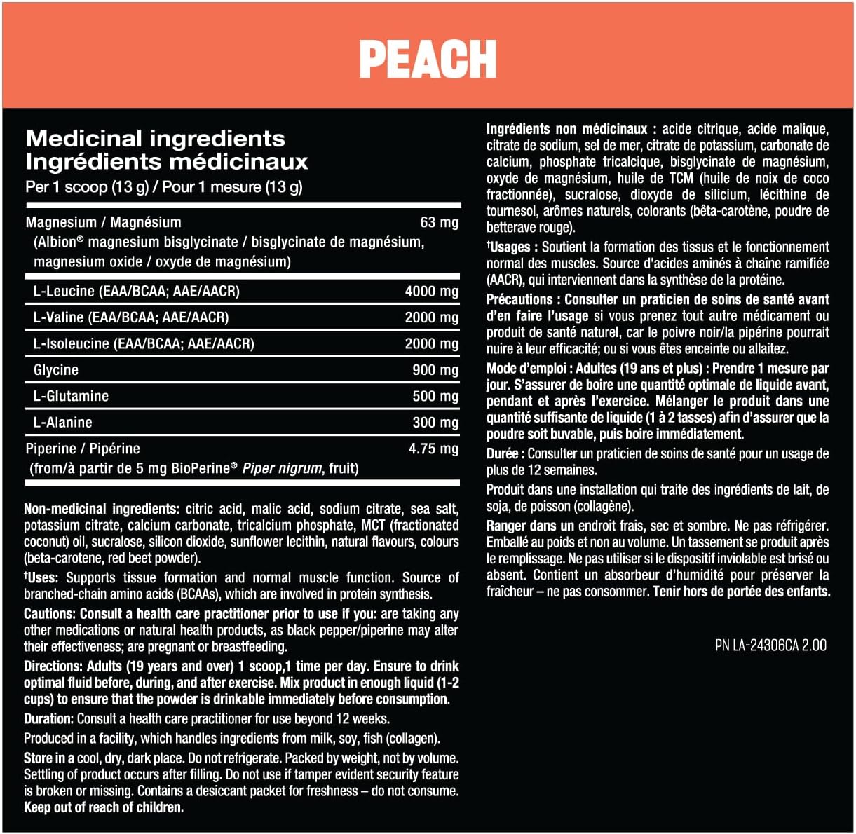 MUTANT HARDCORE BCAA - 運動前、運動中或運動後 - BCAA 更高等級的支鏈胺基酸補充劑 - 補水 + 恢復 - 30 份 - 桃色