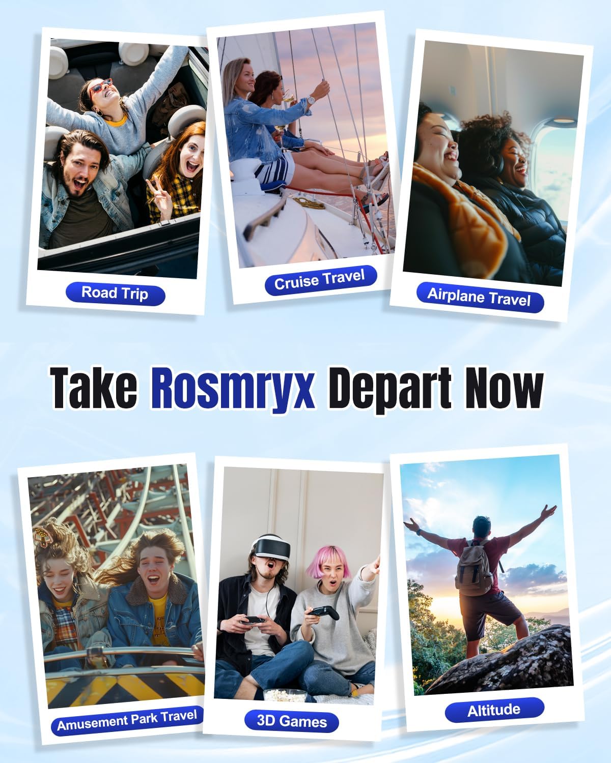 Rosmryx 36 Count Motion Sickness Patches Non-Drowsy, 72h Long-Lasting Sea Sickness Patch for Cruise, Road, Airplane, and Other Travel Essentials, Anti Nausea Patch for Kids and Adults