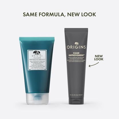 Origins Clear Improvement 排毒潔面乳，清潔毛孔 | 明顯縮小毛孔 | 含竹炭和水楊酸，150 毫升